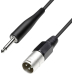 Mikrofonkabel XLR-Female/Klinke-Stecker 5m Schwarz Paccs