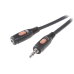 Verbindungskabel 3,5mm-Klinke-Stecker/-Kupplung 5m Schwarz