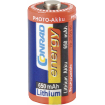 Conrad energy Akku CR123 3,7V 650mAh Lithium