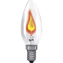 Gl&uuml;hlampe E14 3W 230V Klar Kerzenform PAULMANN
