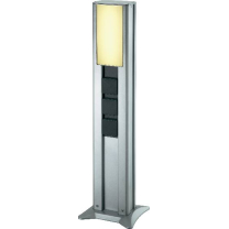 IVT LED Powerline Gartenleuchte mit Steckdose ,silber