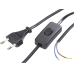 Anschlussleitung 2x0,75 Euro-Stecker/Zwischenschalter 1,5m