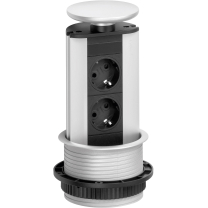 Schulte Elektrotechnik Evoline&reg; Port Silber/Alu 2-Fach