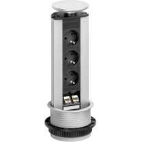 Schulte Elektrotechnik Evoline&reg; Port Data Silber/Alu 3-Fach