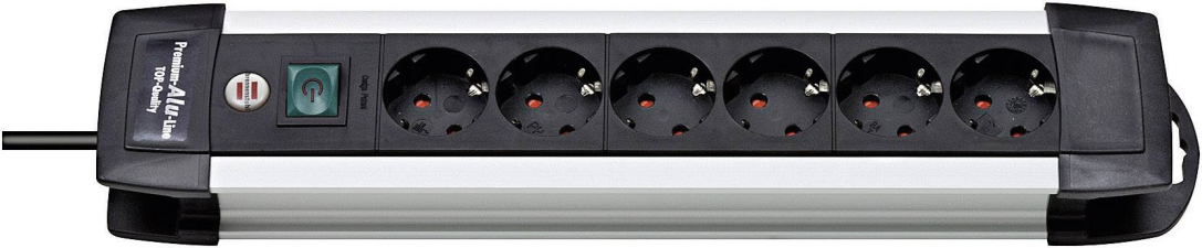 Steckdosenleiste 6-fach Premium Alu Line Steckdosenleiste 6-fach Premium Alu Line