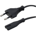 Euro-Netzkabel H03vvh2-F2, 1,8m,sw Euro-Netzkabel H03vvh2-F2, 1,8m,sw