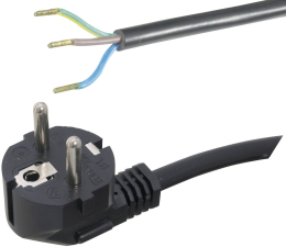 Netzanschlussleitung H05VV-F 3g1,5, 3m Sw Netzanschlussleitung H05VV-F 3g1,5, 3m Sw