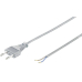 Anschlussleitung H03VV-F 2x0,75 Euro-Netzkabel grau