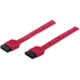 SATA-Datenkabel gerade/gerade 0,5m flach Rot