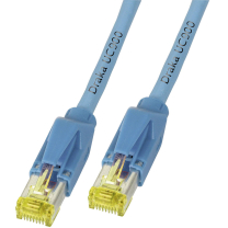 Patchkabel Cat6a S/Ftp Draka Blau 0,5m