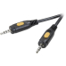 Verbindungskabel 2x3,5mm-Klinke-Stecker 4-polig 2,5m Schwarz