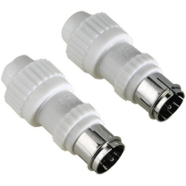 hama F-Stecker f&uuml;r Schnellmontage, steckbar, 2 St&uuml;ck