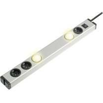 Ehmann Steckdosenleiste 3-fach Alu Licht+strom
