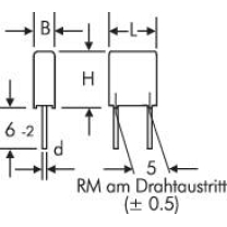 Wima Kondensator Mks2 2,200&micro;F 50V/DC 20%