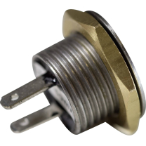 Drucktaster vandalismusgesch&uuml;tzt 16mm 5mA 12V/DC Edelstahl