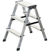 Krause 120328 Stufen-Doppelleiter Aluminium max. Arbeitshöhe 2.20 m
