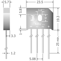 Diotec Br&uuml;ckengleichrichter Kbu8b (Sil)