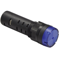 LED-Signalleuchte 16mm Blink./Ak. 12v Weiss