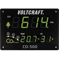 Raumluft-Anzeige Voltcraft Co-500 21x29 Cm