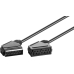 Scart Verlängerungskabel SCART-Stecker / SCART-Buchse Schwarz 2 m