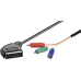 Scart/Cinch Anschlusskabel SCART-Stecker / Cinch-Stecker, Cinch-Stecker, Cinch-Stecker Schwarz 1 m