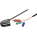 Scart/Cinch Anschlusskabel SCART-Stecker / Cinch-Stecker, Cinch-Stecker, Cinch-Stecker Schwarz 2 m