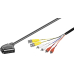 Cinch/Scart/BNC Anschlusskabel SCART-Stecker / Cinch-Stecker, Cinch-Stecker, Cinch-Stecker, Cinch-St
