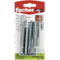 Fischer Universald&uuml;bel Ux 10x60 R S K +Schrauben