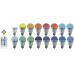 LED-Leuchtmittel E27 3,7W RGB mit IR-Fernbedienung Globeform