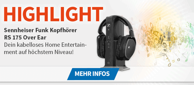Sennheiser Funk Kopfhörer RS 175 Over Ear Lautstärkeregelung
